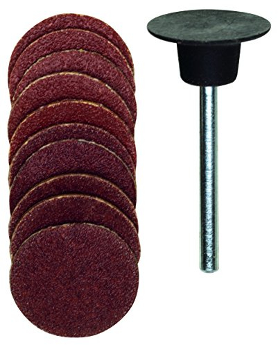 Proxxon 28982 Schleifteller Ø8mm Schaft Ø3mm + 5 Schleifscheiben Korn 120 + 5 Schleifscheiben Korn 150