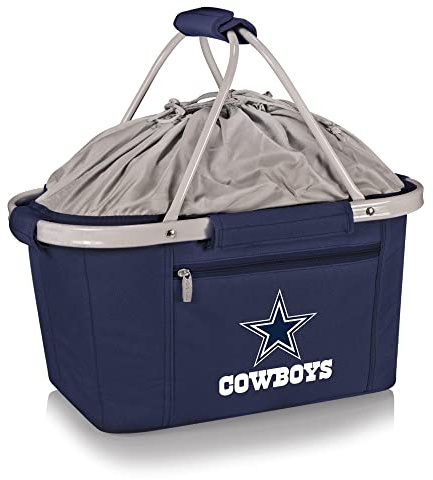 PICNIC TIME Navy Dallas Cowboys Metro Basket Collapsible Tote
