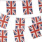 Stoff-Wimpelkette Union Jack, 10 m, 30 Flaggen, 100% Stoff