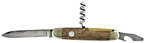 Güde Solingen - Couteau de Poche forgé, 7 cm, Bois de chêne de Baril, Alpha-CHÊNE DE Baril - mitre Double, fabriqué à la Main en Allemagne