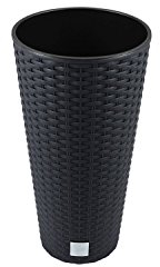 Prosperplast Maceta Rato de 8 litros con Inserto 20 x 20 x 38 cm en Color Antracita