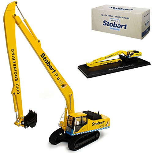 Atlas Komatsu PC340 Hydraulik Bagger W122 mit Sockel 1/76 Modell Auto
