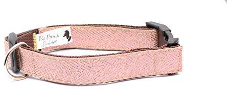 Pet Pooch Boutique Rose Gold Herringbone Collar XL, XL