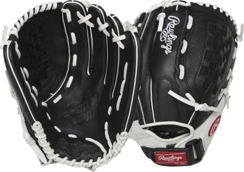 Rawlings Fastpitch Softball-Handschuhe RSO125BW-0/3 12 1/2 BSK/FLCV, schwarz/weiß, 12.5 inch