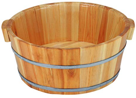 Hölzernes Fußbecken für Kinder, Fußwanne aus Holz, Pediküre-Schüssel-Spa-Massage-Pediküre-Fässer Haushalts-Salon-Fußbad-Faß SCBJB-A