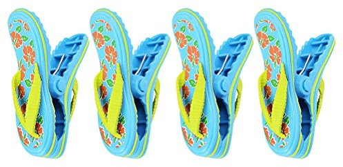 Towel Clips, Slippers, Towel Clips, Slippers, Design, Beach Towel Clips, Cute Towel Clips, Large Plastic, Windproof Clothing, Hanging Peg Quilt Clamp Holder, 4 Pieces