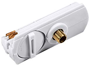 Lampenlux 1-Phasen Stromschiene Aufbauschiene und Zubehör (Weiß, Adapter)