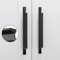 LONTAN 10 Pack Black Kitchen Cabinet Handles 160mm Kitchen Door Black Cupboard Handles for Aluminum Alloy Wardrobe Bathroom Shower Drawer Pulls