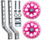 Create idea 1 Paar pinke LED-Stabilisatoren für Kinderfahrräder, Stützräder, strapazierfähig, verstellbar, für 30,5 bis 50,8 cm Fahrräder zur Unterstützung des Gleichgewichts, inklusive Komponenten