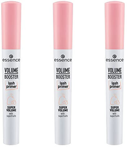 essence VOLUME BOOSTER lash primer, Wimperntusche, Weiss, volumengebend, grundierend, mit Ölen, vegan, ohne Mikroplastikpartikel, Nanopartikel frei, ohne Alkohol, 3er Pack (3x7ml)