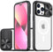 Emlivi Hülle Kameraschutz kompatibel für iPhone 12 Pro Stylisch Silikon Schutzhülle mit Camera Slider Schutz Matte Hart Translucent Handyhülle Anti-Scratch Case Cover für iPhone 12 Pro (6,1), Schwarz