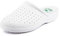 JOMIX Zuecos Sanitarios Mujer Chanclas Sanitarias Cómodas Ortopédicas Ligeras Transpirables, A Blanco, 39 EU