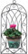 Gardenesque Single Plant Pot Ornate Metal Wall Planter | Wall Planters for Outdoors in Black Metal