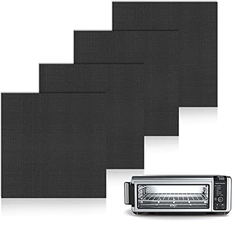 BRIKINTE 4 Pack Air Fryer Liners for Ninja Air Fryer, Non-stick Reusable Oven Liners