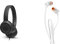 JBL Tune500BT - Casque Supra-auriculaire - Léger et Pliable - Écouteurs Bluetooth sans Fil - avec Commande Mains Libres & Tune110 – Ecouteurs Intra-Auriculaires filaires – câble Jack 3,5 mm – Blanc