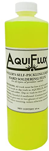 Rosenthal Collection Aquiflux - Fundente de plata para soldar joyas, bajo residuo, líquido práctico para juntas limpias de oro y plata (16 onzas)