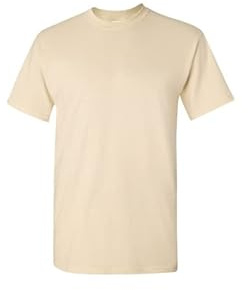 Gildan Men's Ultra Cotton Tee, Natural, Medium