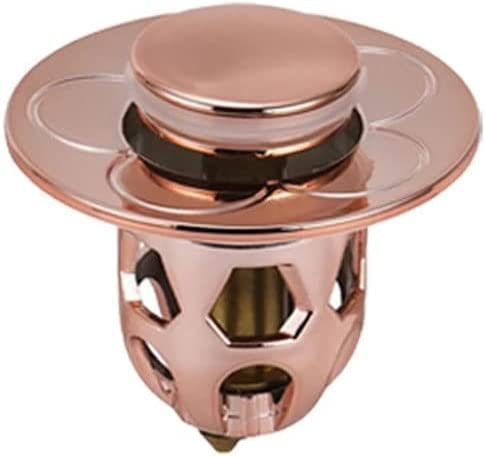 TKTTBD Waschbeckenstöpsel|Stehaufe Universelle Abflussstopfen Für Waschbecken,Versenkbarer Ablauffilter,Abfluss Stöpsel Waschbecken, Waschbecken Stöpsel Verschluss Ø 34-40mm (Roségold)