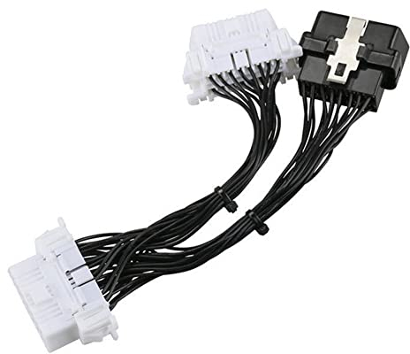 Bolwins A03 OBD2 Diagnosekabel Adapter – 1 Stecker auf 2 Buchsen Y-Splitter Verlängerungskabel, 16 Pin OBD-II Extender für Auto-Diagnose