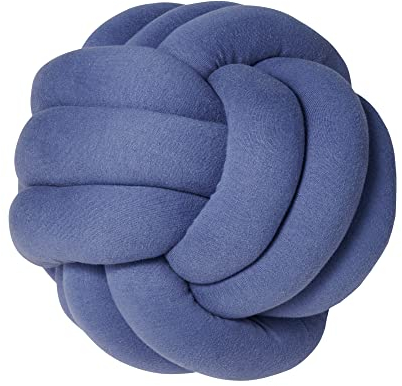 Nordic Coast Knotenkissen | Zopfkissen Blau | Kissen geflochten | Zierkissen | Sofakissen | Kinderkissen | Knoten Kissen | Kissen geflochten Blau Junge Dunkelblau Kinderzimmerdeko 30cm