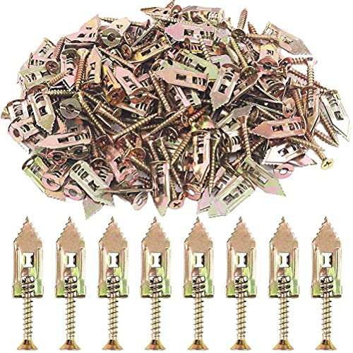 Ancoraggi per Cartongesso Autoperforanti con Viti Kit di Viti Autofilettanti per Ancoraggio a Parete Cava Nessun Trapano o Fori nel Muro per il Fissaggio di Armadi a Mensola (10pcs)