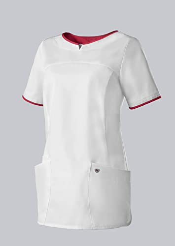 BP 1700-485-2188 Schlupfkasack Für Damen, Moderne Passform, 50% Baumwolle/50% Polyester, Weiß/Koralle, Größe XLn