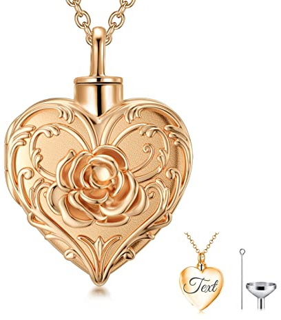 SOULMEET Einäscherungsschmuck für Asche, Sterling Silber Herz Urne Halskette für Asche Frauen Männer, Cherish Erinnerungen Schmuck zu halten jemand nahe zu Ihnen