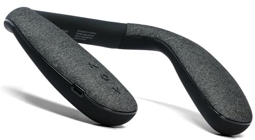 HomeSpot JY508 - Altavoz inalámbrico con banda para el cuello, sonido estéreo 3D, 12 horas de tiempo de reproducción, baja latencia para televisión/juegos, carga rápida tipo C, altavoz portátil para