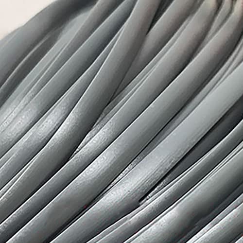Synthetic Rattan Weaving Material, Plastic Rattan Weave Material 5mm Wide Flat Rattan Handmade Fruit Basket Rattan Chair Tables Swings(Size:5mm,Color:gray) (Color : Grey, Size : 5mm)