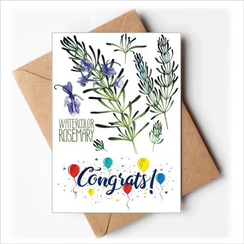 Lila Lavendel Aquarell Blume Hochzeit Karten Glückwunsch Gruß Umschläge