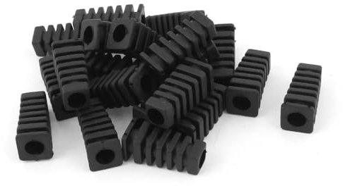 20pcs 27x9x6mm Mini Rubber Square Strain Relief Cord Boot Protector Cable Sleeve Hose for Power Tool