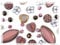 45+ pcs (60g) of Focal Glass Bead Mix with Table-Cut Flower and Butterfly Beads, PG Pink Purple