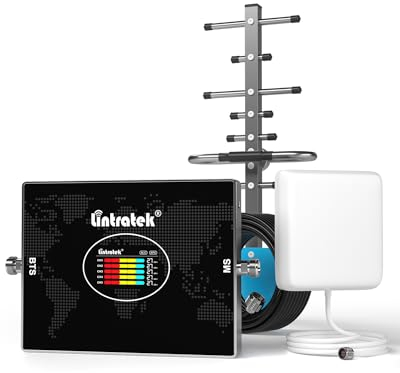 Amplificador Señal Movil 5 Banda 20/1/3/8/7,Amplificador 4G 3G LTE gsm 800, 900, 1800, 2100, 2600MHz, Repetidor Cobertura Movil Compatible con Movistar/Orange/Yoigo/Vodafone