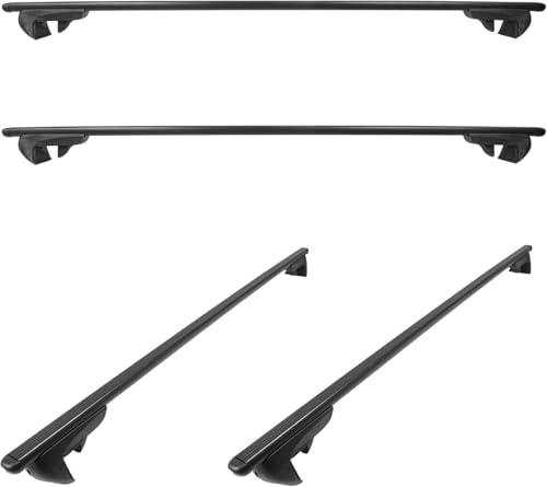 Barres de Toit Polaire Inspiration pour Mains Courantes (Long) – Acier – Fixation sur Mains courantes – 135,0 cm – Jusqu’à 100 kg – Barres de Toit prémontées