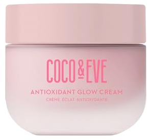 Coco & Eve Glow-Creme mit Antioxidantien. Mit Niacinamid, Hyaluronsäure und Ceramid zur Pflege, zum Schutz, zur Reparatur und Glättung der Haut. Geeignet für empfindliche Haut (1,76 fl oz/52 ml)