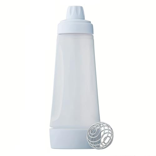 Pancake Batter Dispenser,Pancake Mix Bottle,Dough Scoop with Scale, for 1000 ml with BlenderBall Whisk, for Crepes, Poffertjes, Pancakes, Waffles, Muffins or Donut Dough
