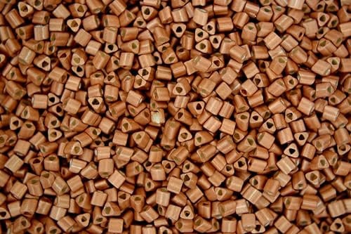 10g TOHO 11/0 Triangle Japanese Seed Beads 2mm 551F Galvanized Matte Rose Gold Rocailles Beading Supplies Jewellery Making Japanese Beads
