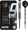 KOTO - 9-Darts Classic 90% 23 Gramm, Silber, Darts Set inkl. 3 Barrels, KOTO Flights + Shafts & Dartwallet, Fester Ringgrip, Für den professionellen Einsatz