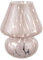 Baroni Home Lampe de Table en Verre à Piles, Lampe de Chevet et de Salon, Lampe de Bureau Design Moderne, 15x15x18 cm, Champignon Fumé
