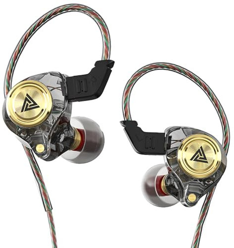 Ttbesmi QKZ AK3 In Ear Monitor Kopfhörer, Portable Wired Gaming IEM In-Ear Ohrhörer HiFi Stereo Klar Schwarz mit Mikrofon
