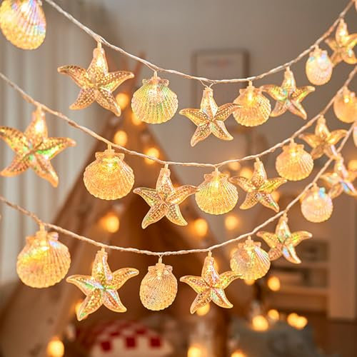 Lichterkette Meerestiere,1.5M 10LED Lichterkette Kinderzimmer Meerestiere,Lichterkette Lnnen,Lichterkette Fenster Innen,Aussenlichterkette Batterie,Lichterketten Vorhang,Outdoor Christmas Decorations