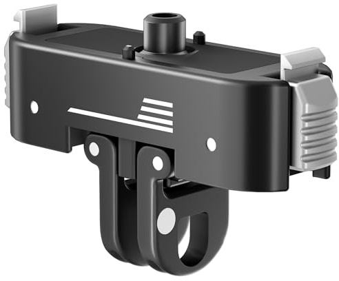 Magnetische Verriegelung für GoPro Hero 13 für GoPro Max 2 für GoPro Lit Hero Kamera, magnetische Doppelkrallen-Schnittstelle, Aluminium-Halterung mit 6,35 mm Schraube, für Go Pro 13 Kamera-Zubehör