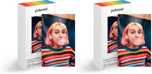 Polaroid Hi·Print Paper - 2x3 Paper Cardridge (20 Sheets) (Pack of 2)