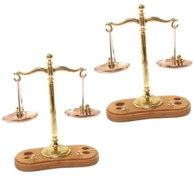 ERINGOGO 2stücke Miniatur Küche Waage Spielzeug Für Junge Mädchen Realistische Dollhouse Zubehör Niedliche Balance Scale Für Rollenspiele Und Kreative Lernspiele