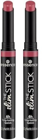Esence THE Slim STICK - Pintalabios (106, color rosa, duradero, nutritivo, expreso), color intenso, mate, vegano, sin perfume, sin alcohol, sin parabenos, 1 unidad (1,7 g) (Paquete de 2)