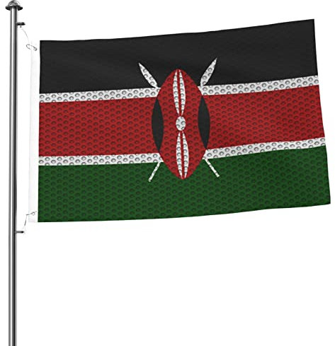 Bandera de Kenia, banderas para exteriores, 2 x 3 pies, de doble cara, resistente, para el hogar, el patio, festivales, decoración de jardín al aire libre, bandera de bienvenida.