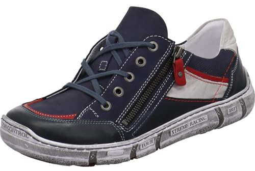 KRISBUT 5768-3 Herren Schnürschuh Leder blau/weiß/rot blau/weiß/rot