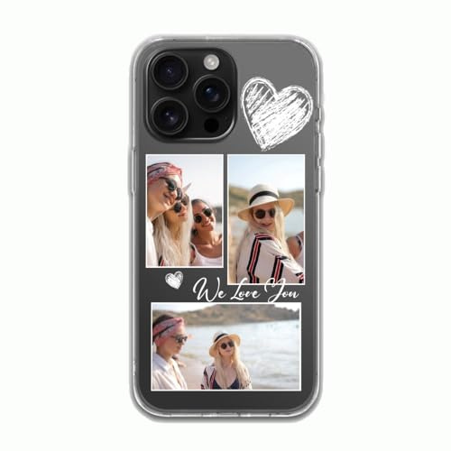 Transparente Handyschutzhülle für iPhone 16 Pro, 16, 15, 14, 13, 12, 11, XR X, 8, 7 SE, 3 Bilder