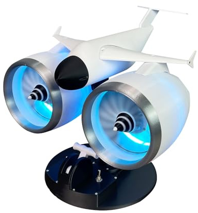 RKXKJ Turbofan Light, Desktop jet engine model, Adjustable Aircraft Fan, Jet Engine Model Kit, for Home Office