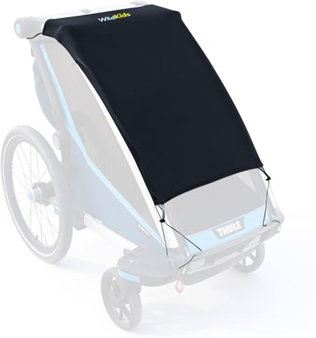 Wildkids Sonnenschutz für Fahrradanhänger(Einzel- und Doppelsitzer), kompatibel mit Thule, Kesser, Hauck und weiteren Marken